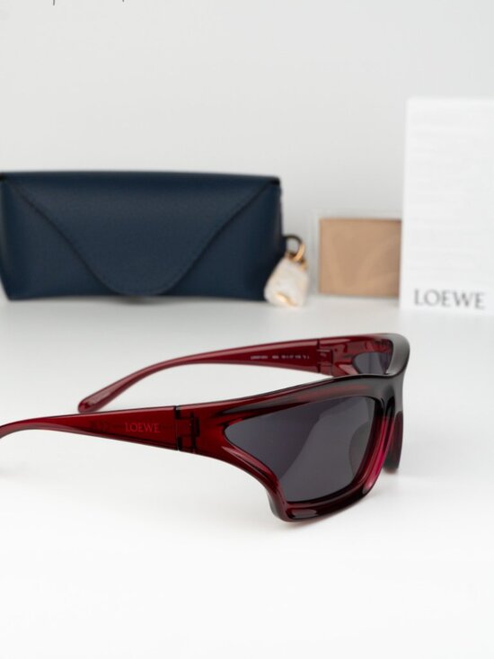 Loewe Women Sunglasses Red Smoke Wraparound LW40143U 66A NEW AUTHENTIC main image 6